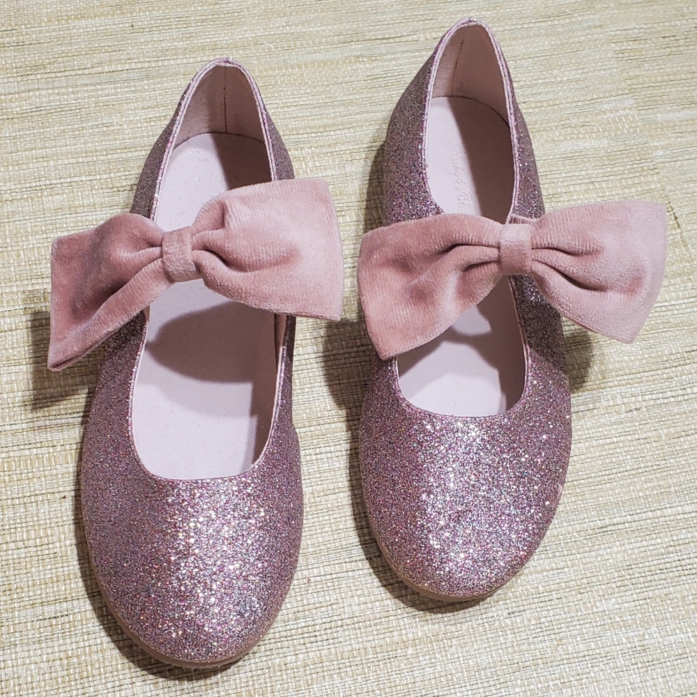 Ruby & Bloom Flat Dressy Sparkle Rose Shoes